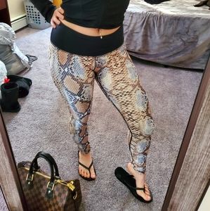 Faux Snake Skin Leggings